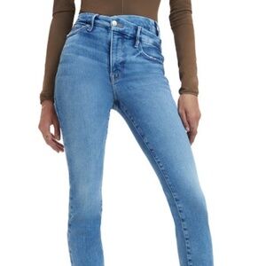 Good American high waist crossover waist stretch jeans